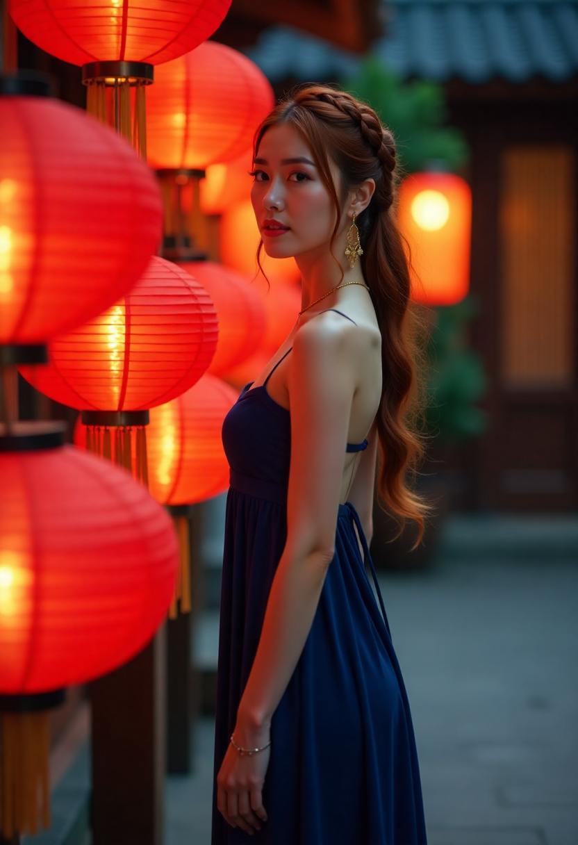 灯下有人
